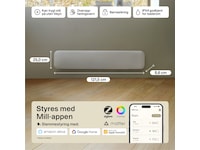 Mill Invisible Smart WiFi Gen 4 panelovn 1050W Panelovner