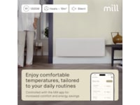 Mill Glass Smart WiFi Gen 4 panelovn 1300W (hvit) Panelovner