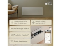 Mill Glass Smart WiFi Gen 4 panelovn 1300W (hvit) Panelovner