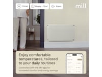 Mill Glass Smart WiFi Gen 4 panelovn 700W (hvit) Panelovner