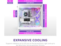 NZXT H9 Flow RGB+ Mid Tower (hvit) Midi tower