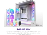 NZXT H9 Flow RGB+ Mid Tower (hvit) Midi tower