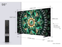 TCL 98" Q7C 4K QD-Mini LED Google TV Over 80 tommer TV