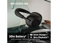 Sony WH-1000XM6 trådløse hodetelefoner, Over-Ear (sort) Hodetelefoner