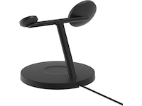 Belkin 3-in-1 Qi2 15W Ladestativ (sort) Trådløs lader