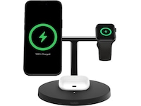 Belkin 3-in-1 Qi2 15W Ladestativ (sort) Trådløs lader