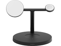 Belkin 3-in-1 Qi2 15W Ladestativ (sort) Trådløs lader