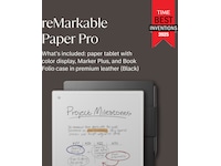 reMarkable Paper Pro 11,8" 64GB inkl. Marker Plus og Book Folio (sort skinn) Digitale notatblokker