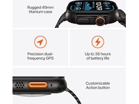Apple Watch Ultra 2 49mm GPS + LTE Titan (sort) -B-Grade Demo klokker