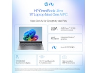 HP OmniBook Ultra Laptop 14-fd0031no 14" 2.2K Touch AMD Ryzen™ AI 9 365 Processor med Radeon™ Graphics -B-Grade Demo bærbar PC