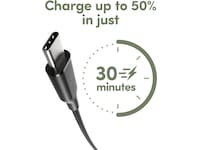 PanzerGlass Racing 240W USB-C kabel, 2m (sort) USB-kabler