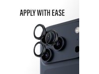 PanzerGlass iPhone 17 Pro / 17 Pro Max / 16 Pro / 16 Pro Max Hoops Linsebeskytter (sort) Skjermbeskytter