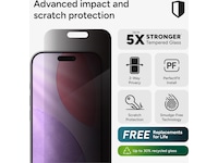 InvisibleShield Glass Elite  iPhone 17 Pro Privacy Skjermbeskytter Skjermbeskytter