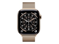 Apple Watch Series 11 GPS + LTE 42mm Titan (gullfarget) Smartklokker
