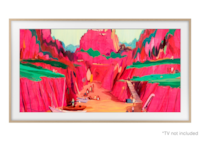 Samsung 85" ramme til The Frame og The Frame Pro (2021-2025, Beige Wood/Teak) -B-Grade Demo TV/projektor