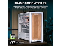 Corsair FRAME 4000D RS Wood Mid Tower (hvit) Midi tower