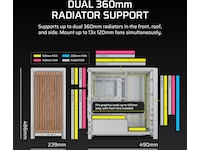 Corsair FRAME 4000D RS Wood Mid Tower (hvit) Midi tower