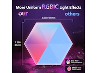 Mission SG Radiance H RGB Vegglampe 6 Paneler Led strips & underholdning