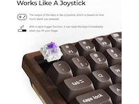 Keychron K2H-F1W-BO mekanisk tastatur 75% trådløst (valnøtt) Gamingtastatur