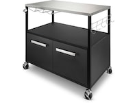 Austin and Barbeque Sidebord med oppbevaring Vogner til utendørsgriller