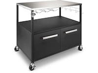 Austin and Barbeque Sidebord med oppbevaring Vogner til utendørsgriller
