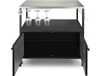 Austin and Barbeque Sidebord med oppbevaring Vogner til utendørsgriller
