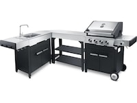Austin and Barbeque Hjørnebord 90-graders vinkel Vogner til utendørsgriller