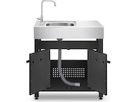 Austin and Barbeque Sidebord med Vask Vogner til utendørsgriller