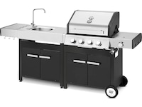 Austin and Barbeque Sidebord med Vask Vogner til utendørsgriller