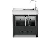 Austin and Barbeque Sidebord med Vask Vogner til utendørsgriller