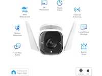 TP-Link Tapo C310 WiFi utendørs overvåkningskamera (hvit) - 2pk Overvåkningskameraer