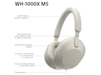 Sony WH-1000XM5 trådløse hodetelefoner, Over-Ear (sølv) -B-Grade Demo headset