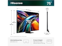 Hisense 75" UR9S RGB MiniLED 4K Smart TV (2026) 70 - 79 tommer TV