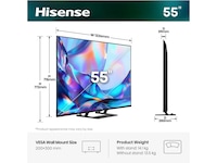 Hisense 55" A7S QLED 4K Smart TV (2026) 50 - 59 tommer TV