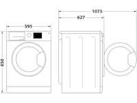 Whirlpool FFB 9458 WV EE Vaskemaskin (hvit) -B-Grade Demo vask & tørk