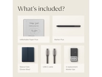reMarkable Paper Pure 10,3" + Marker Plus + Sleeve Folio (ocean blue) Digitale notatblokker