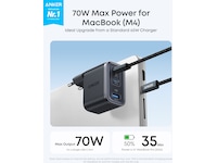 Anker Nano 70W Vegglader (sort) Mobilladere