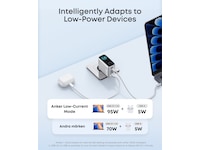 Anker 100W 3 porter vegglader (sølv) Mobilladere