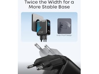 Anker 100W 3 porter vegglader (sort) Mobilladere