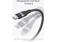 Anker 240W USB-C flettet kabel 0,3m (sort) USB-kabler