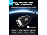 Anker Prime 240W USB-C til Thunderbolt 5 kabel 0,5m (sort) USB-kabler