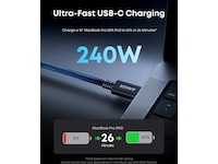 Anker Prime 240W USB-C til Thunderbolt 5 kabel 0,5m (sort) USB-kabler