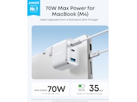 Anker Nano 70W Vegglader (hvit) Mobilladere