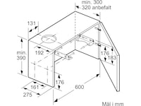 Siemens LI64LB531 iQ300 uttrekkbar kjøkkenvifte Veggmontert Kjøkkenvifte