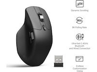Keychron M6 trådløs optisk mus (sort) Mus