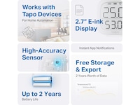 Tapo T315 V1.2 Smart temperatur- og fuktighetsmåler 3-pack Sensorer