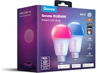 Govee LED Smart Lyspære, 800LM Fargeendring, Wi-Fi & Bluetooth Lyspærer & LED-pærer