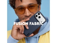 PanzerGlass CARE iPhone 17 Pro/18 Pro Fusion Fabric deksel (blå) Mobildeksel