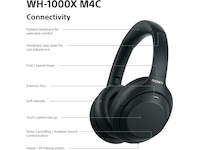 Sony WH-1000XM4C trådløse hodetelefoner (sort) Hodetelefoner