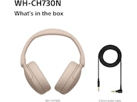 Sony WH-CH730N trådløse hodetelefoner med støydemping (beige) Hodetelefoner